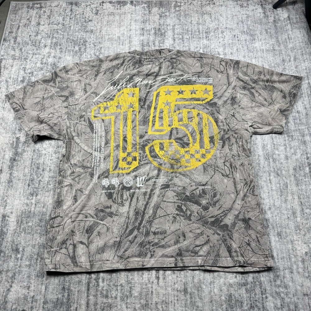 Darc Sport Premium Vintage Camo 15 T-Shirt Size XL Wolves SSDD Oversized Gym